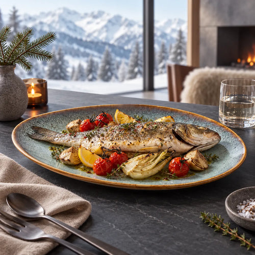 Dishwaft Oval Reactive Glaze Ceramic Plates