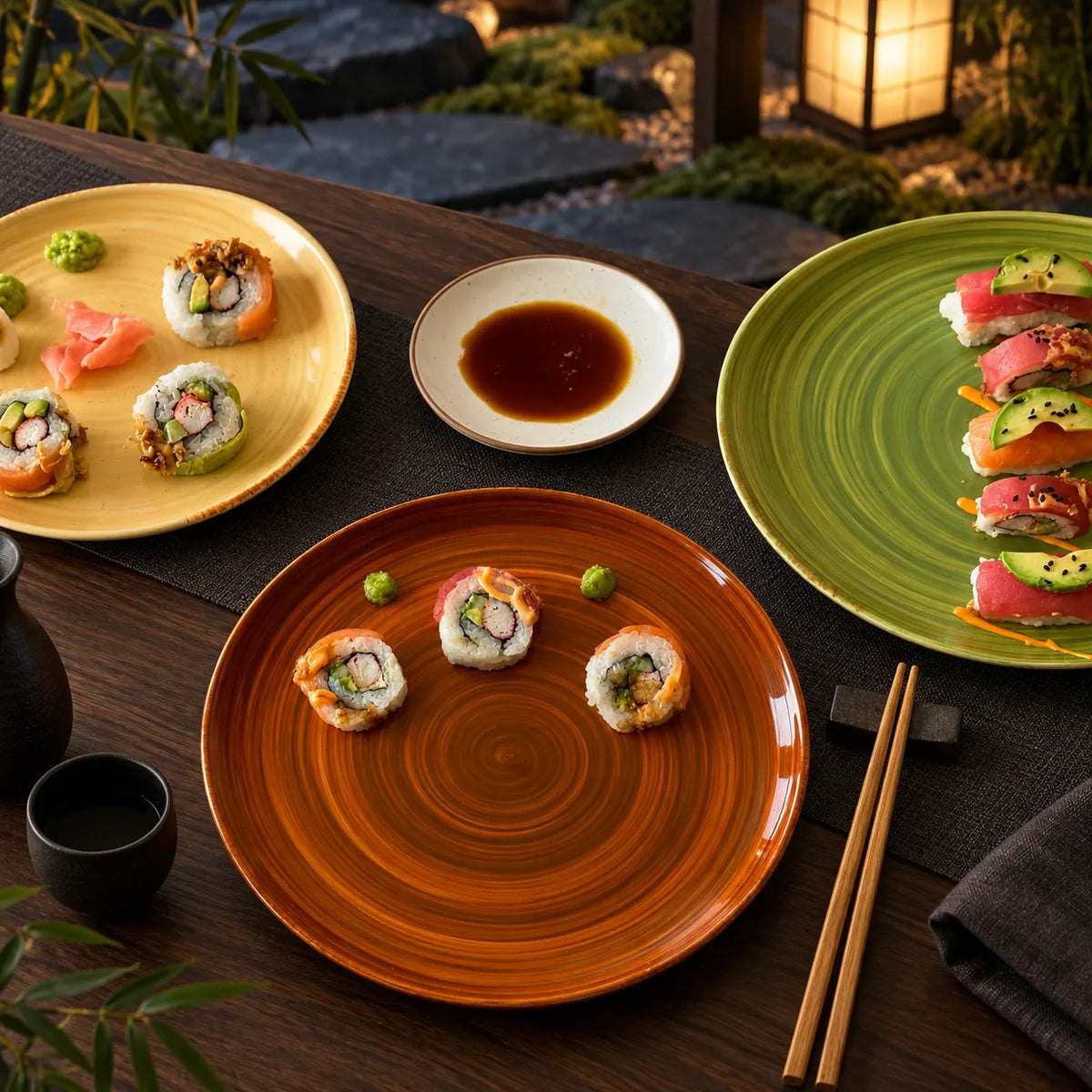 Dishwaft Spiral Ceramic Salad Plates Set