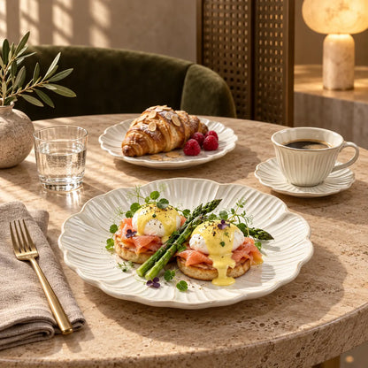 Dishwaft Floral Ceramic Dinner Plates Set